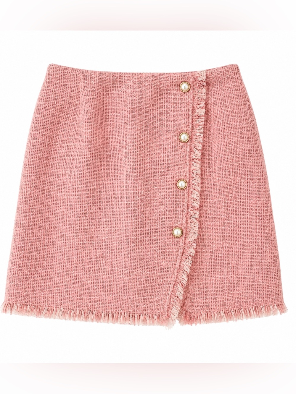 Blue Rain X Francesca's Women's Bobbie Tweed Asymmetrical Mini Skirt Size Small